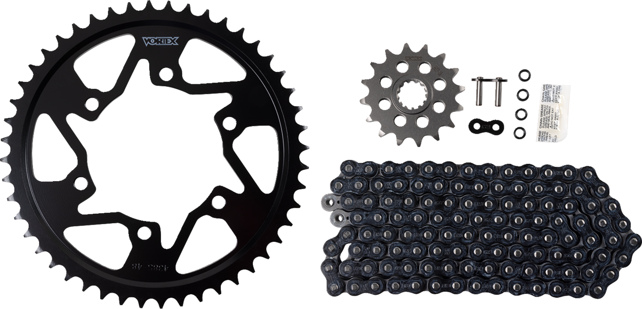 Chain and Sprocket Kit - WSS - Black - Yamaha YZF-R6 S