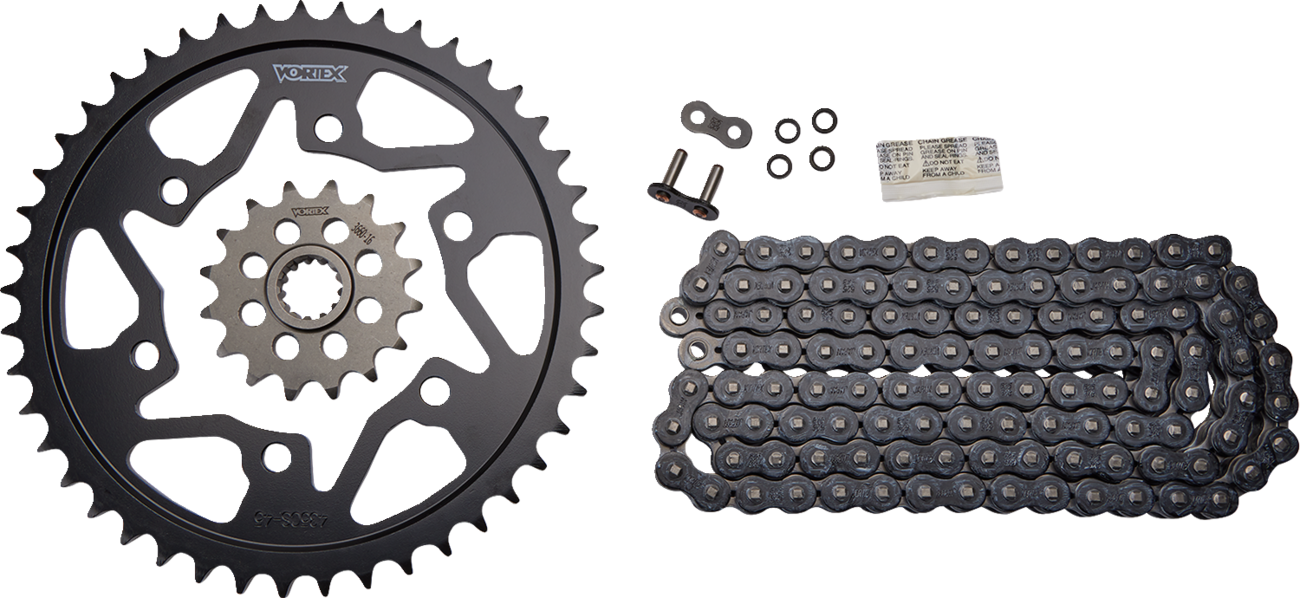 Chain and Sprocket Kit - WSS - Black - Yamaha YZF-R6