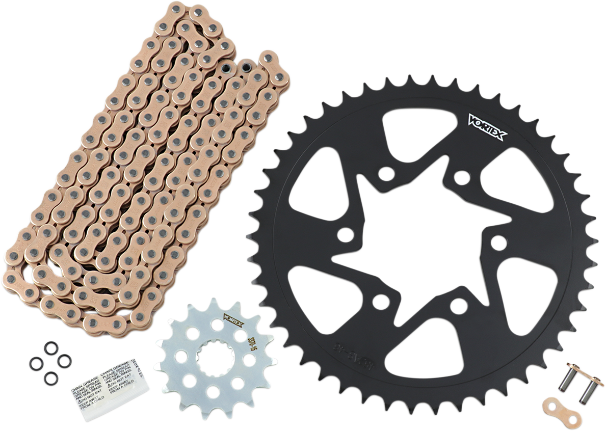 Chain and Sprocket Kit - WSS - Gold - Kawasaki Z650/RS