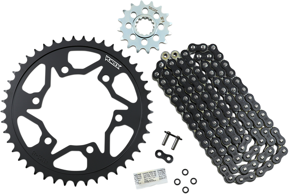 Chain and Sprocket Kit - WSS - Black - Yamaha FJ/FZ/MT-09/XSR900