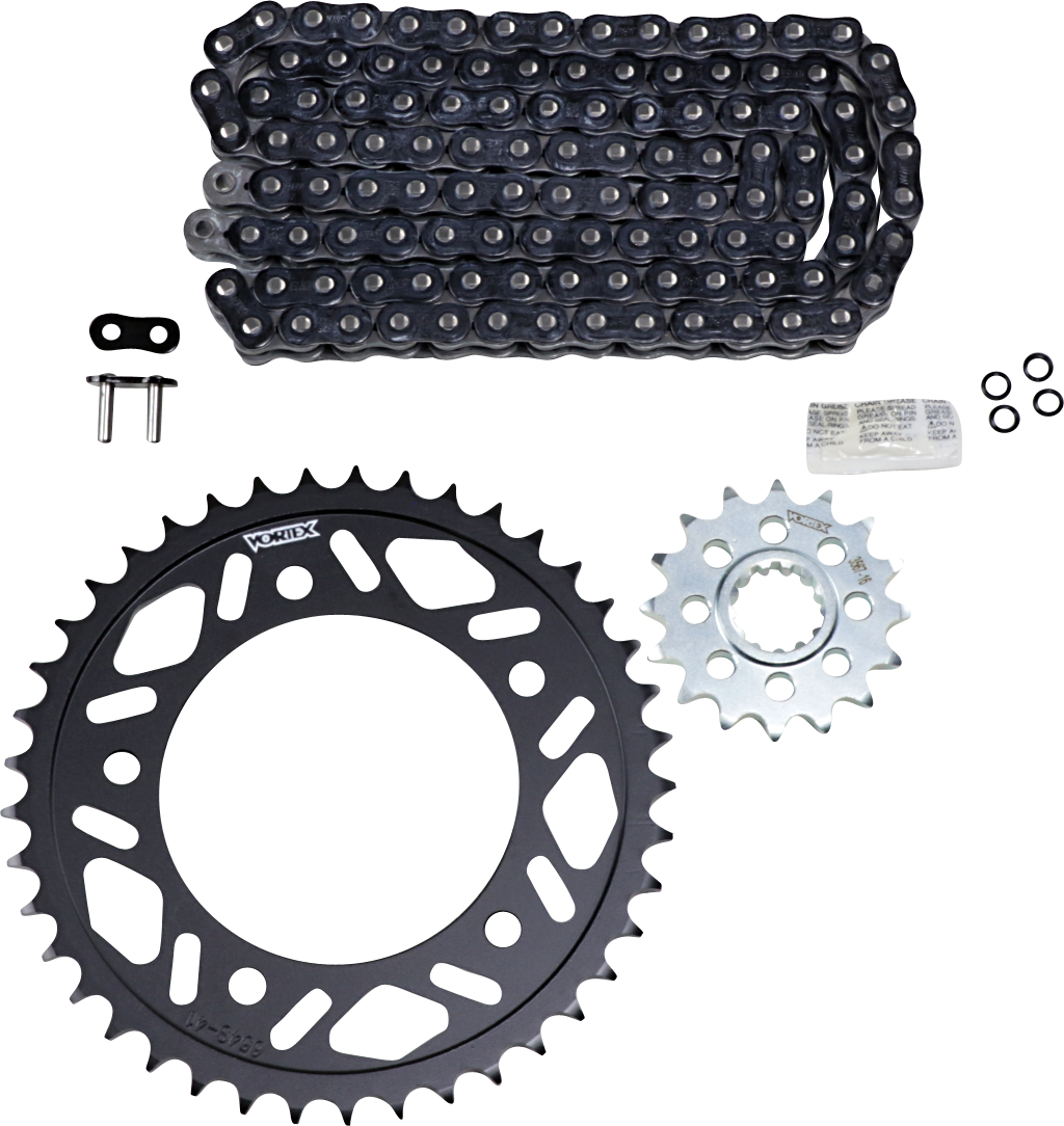 Chain and Sprocket Kit - WSS - Black - Yamaha YZF-R1/M