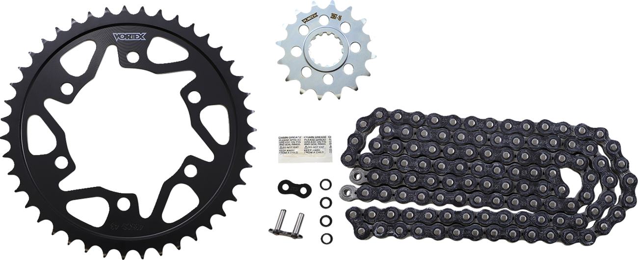 Chain and Sprocket Kit - WSS - Black - Yamaha FZ/MT-10