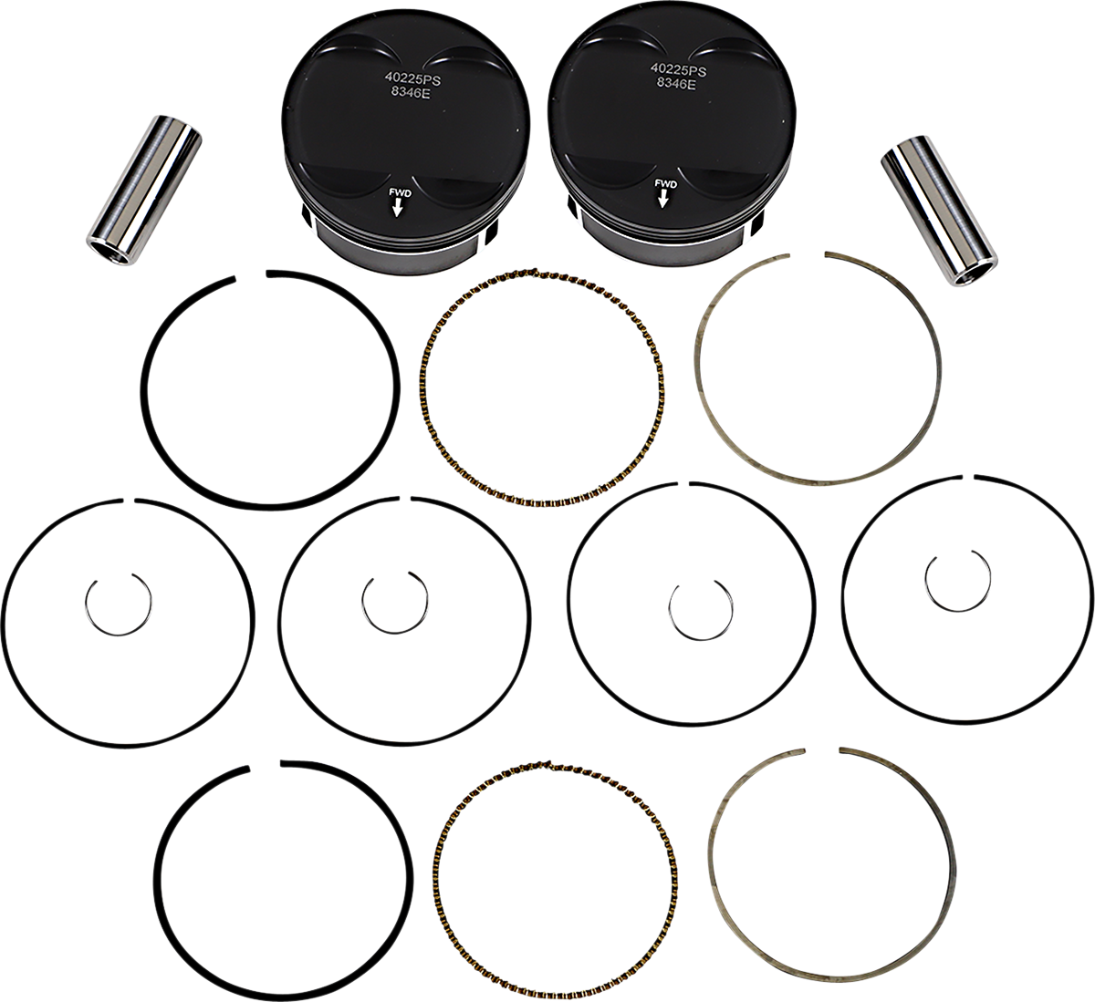 Piston Kit - 4.250" Bore - 124 CI - CVO 117" M8