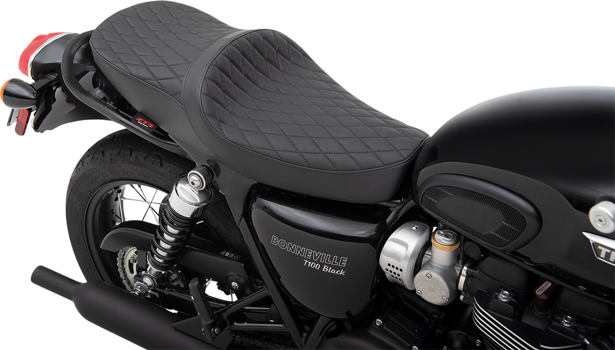 Low Profile Touring Seat - Diamond - Black - Triumph '01-'17