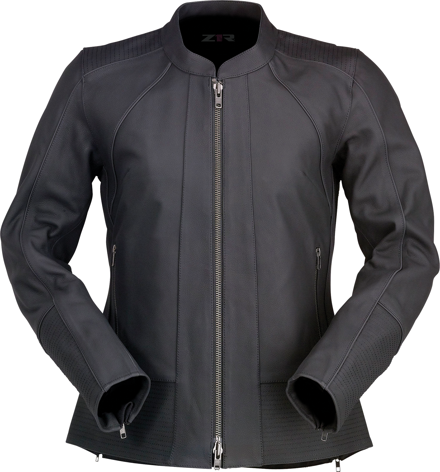 Women's Matchlock Leather Jacket - Black - 3W
