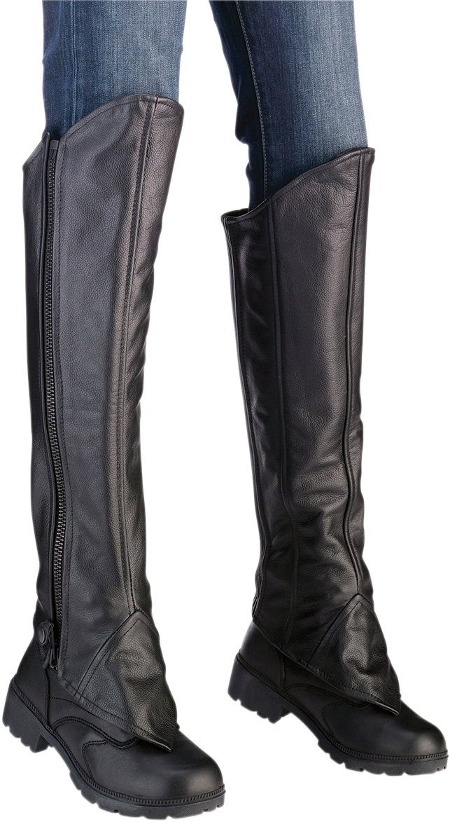 Women's Half Chaps - Black - 2XL/3XL