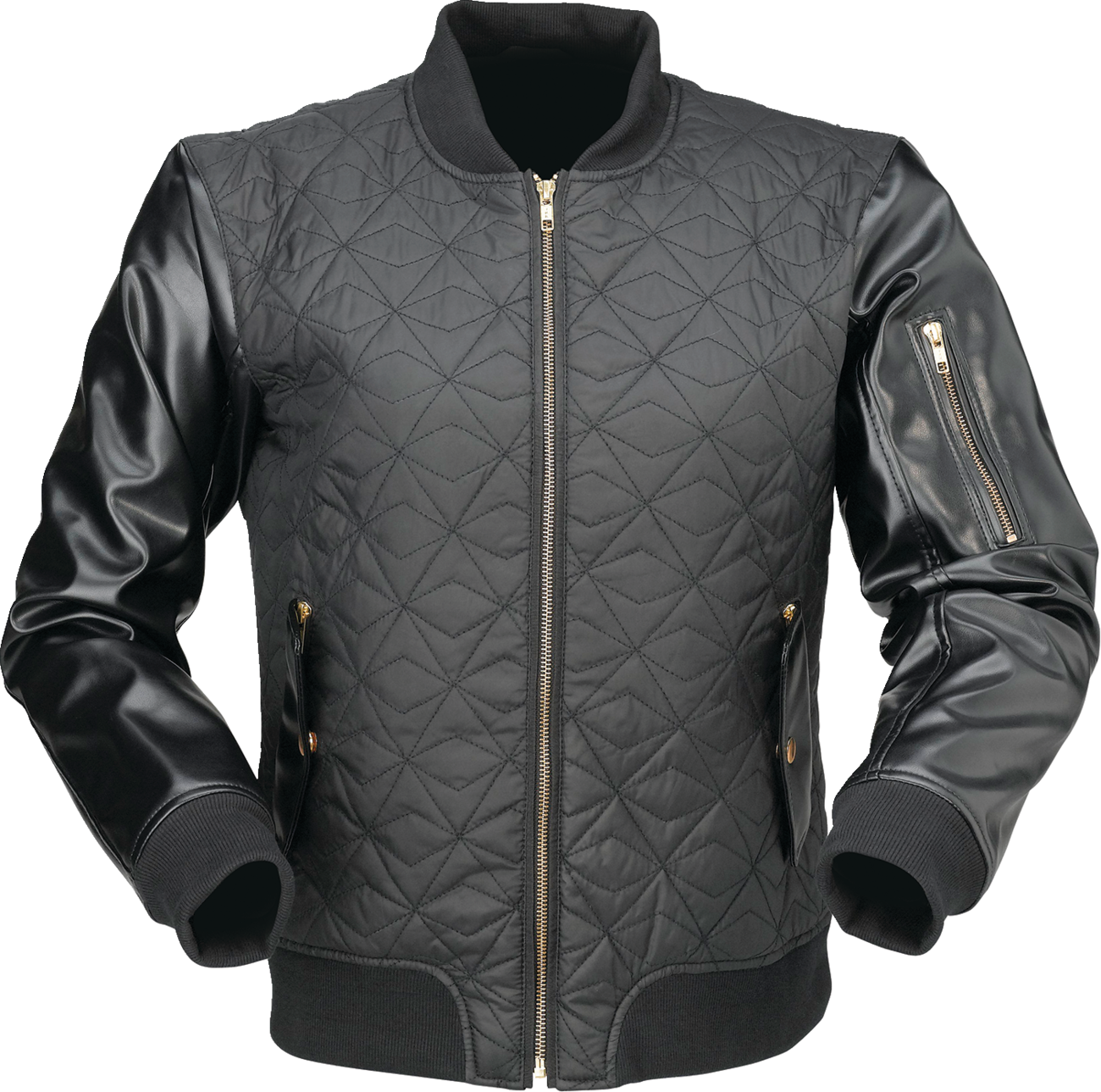Women's Bomber Jacket - Black - 3W