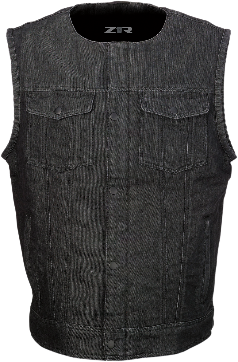 Ganja Denim Vest - Black - Medium