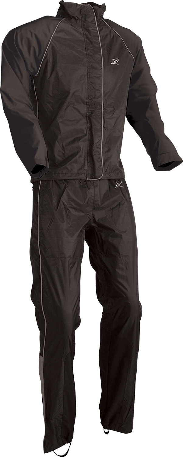 Women's 2-Piece Rainsuit - Black - XS