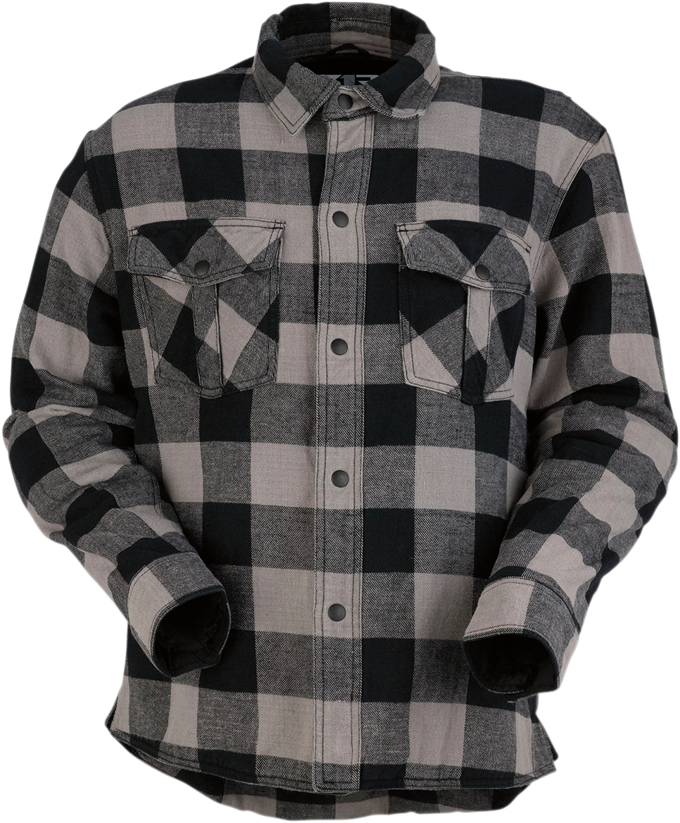 Duke Flannel Shirt - Gray/Black - 2XL