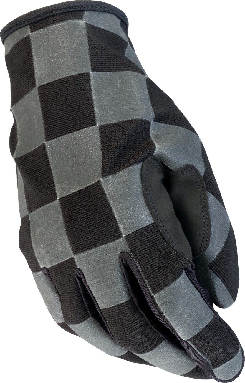 Reflective Checker Gloves - Black - 2XL
