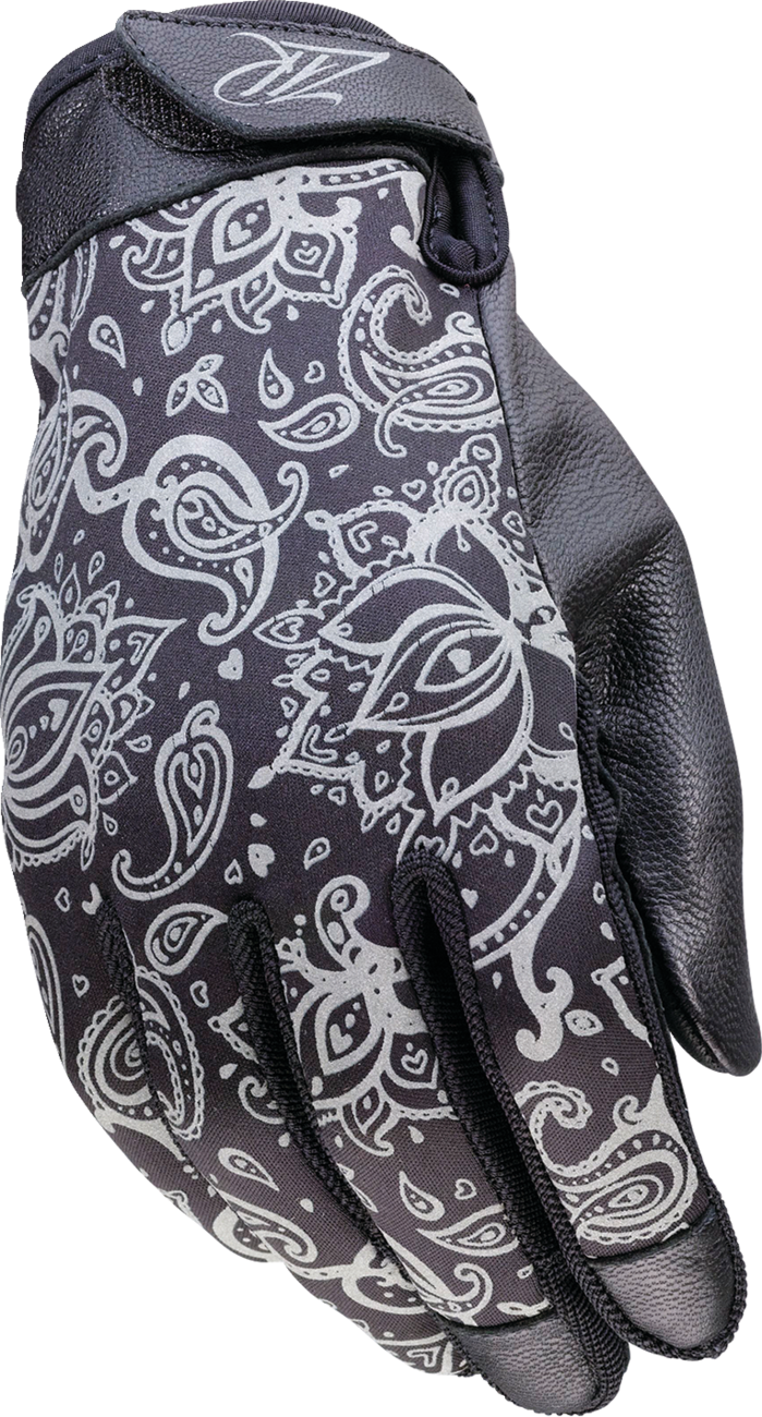 Women's Reflective Gloves - Black - Medium
