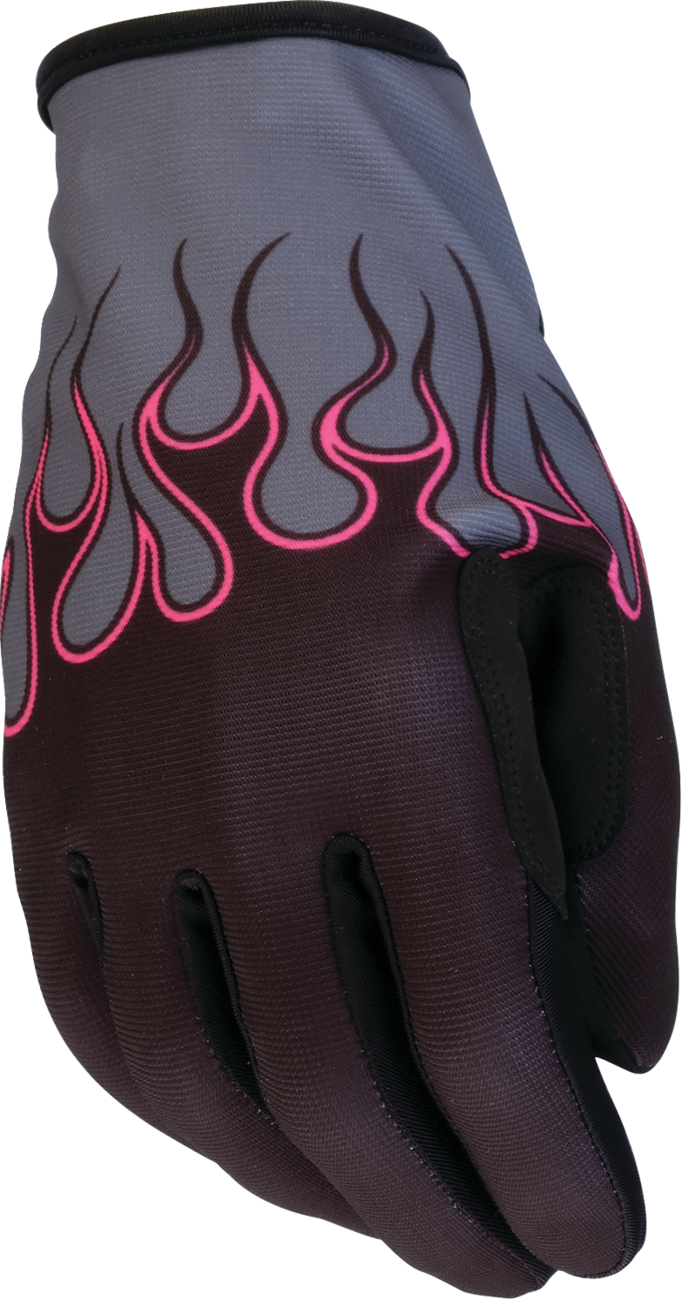 Women's Flame Gloves - Pink - Small