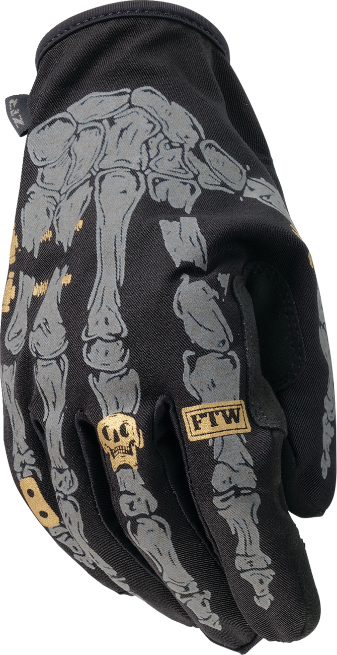 Reflective Gloves - Black/Silver - XL